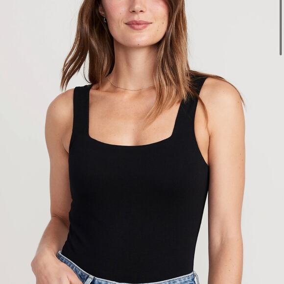 Old Navy Fitted Sleeveless Square-Neck Bodysuit NWT - Picture 1 of 6